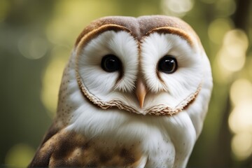 'barn owl up albahead common tyto close animal white isolated wild background bird alba wildlife portrait head front studio looking shot beak vertebrate people1 view feather predator avian'