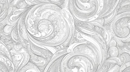 Discover the captivating elegance of a tracery pattern infused with the artistry of Mehndi design Immerse yourself in the allure of an ethnic monochrome binary doodle texture again