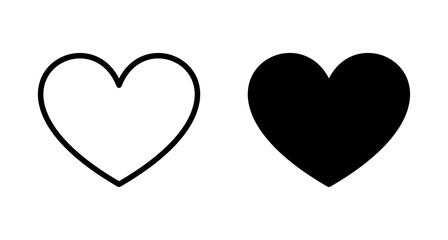 Heart icon vector isolated on white background. Heart vector icon. Like icon vector. Love