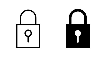 Lock icon vector isolated on white background. Encryption icon. Security symbol. Secure. Private