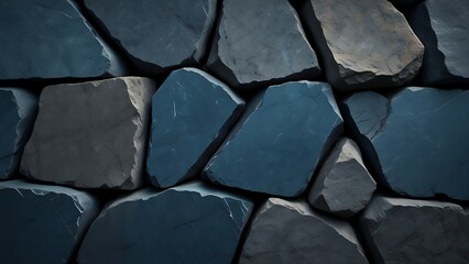 black and blue stone background 
