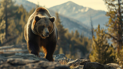 Bear in the Wild, Mountain Landscape
