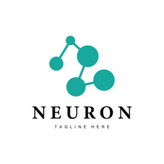 Neuron Logo Design Health Illustration DNA Molecule Nerve Cell Abstract Simple Illustration