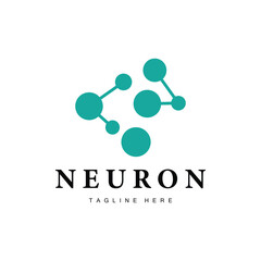 Neuron Logo Design Health Illustration DNA Molecule Nerve Cell Abstract Simple Illustration