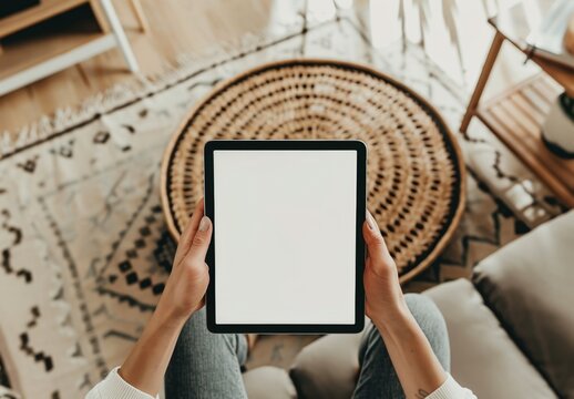 Frame mockup, Inviting Living Room Interior with Modern Furniture, high-resolution (300 DPI)
