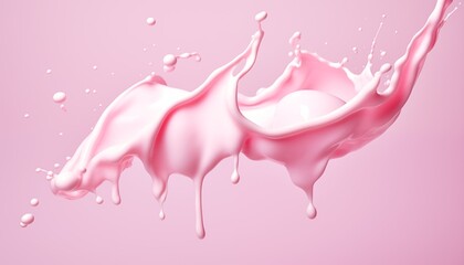 pink liquid splash