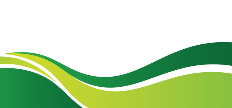 Abstract green wave background design. modern green background template