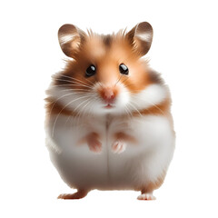 standing hamster isolated on a white background - obrazy, fototapety, plakaty