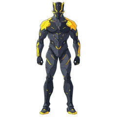 Obraz premium Modern robot cartoon Illustration. Futuristic robot Artificial Intelligence design