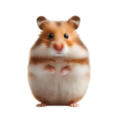 standing hamster isolated on a white background