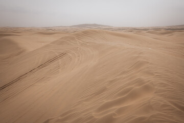 Vast landscape of the Gobi desert in Chinese Inner Mongolia
