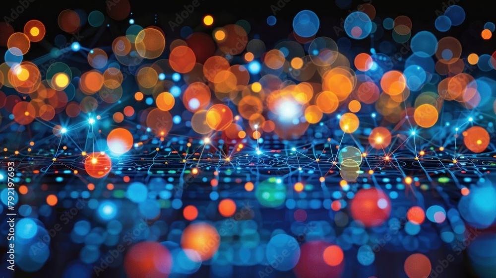 Poster abstract computer circuit board