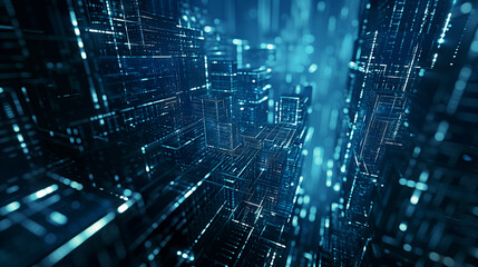 Obraz premium modern abstract background, digital wallpaper background for IT, Ai, technology, Futuristic, computer, art motion, for business presentation background, data information explode, computer data