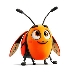 Obraz premium Cute Beetle insect cartoon design. Chibi Beetle bug cartoon Illustration