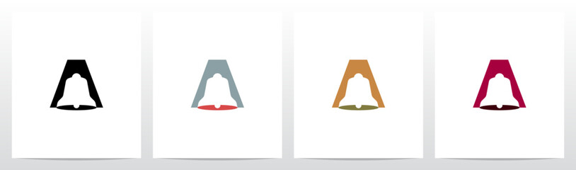 Bell On Letter Initial Logo Design A