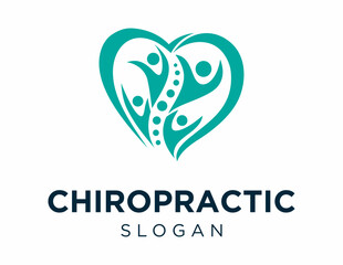 Logo about Chiropractic created using the CorelDraw application. on a white background.