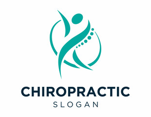 Logo about Chiropractic created using the CorelDraw application. on a white background.