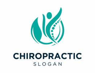 Logo about Chiropractic created using the CorelDraw application. on a white background.