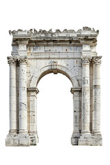Obraz premium classic marble arch, style of arch of constantine, transparent background