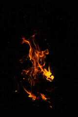 Llamas vibrantes, fuego creativo