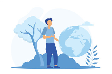 Earth Day Flat Design Illustration