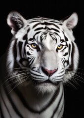 Majestic white tiger feline created by AI
