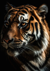 Fototapeta premium Majestic feline tiger created by AI