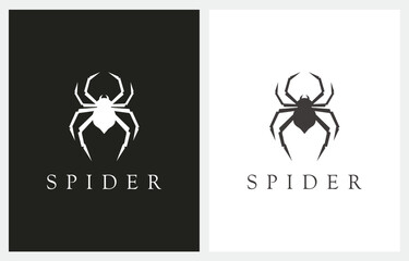 Spider Insect Arthropod symbol logo design silhouette