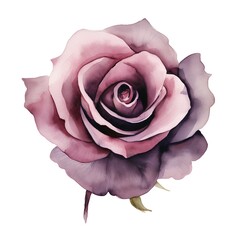 Watercolor rose. Hand painted illustration. Isolated on white background.