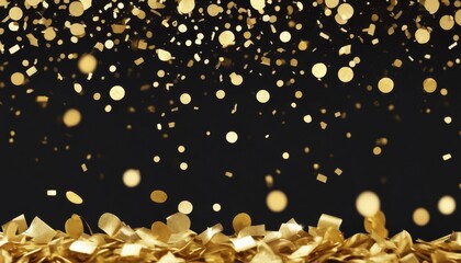 'festive celebration Gold illustration black background Christmas vector confetti glitter...