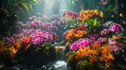 Fototapeta na wymiar Blossoming Beauty: Explore the Enchanting Spring Floral Garden Paradise