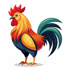 Rooster vector art illustration (15)