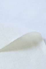 white cream hemp viscose natural fabric cloth color, sackcloth rough texture of textile fashion abstract background