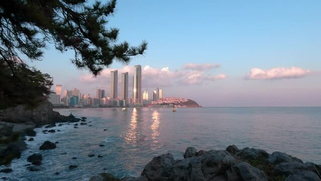 Busan (Haeundae) Sea in the sunset
