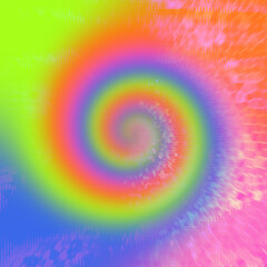 An abstract iridescent spiral grunge texture background image.