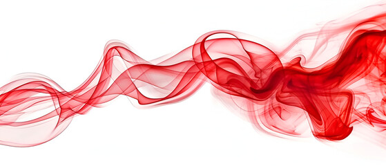 Red smoke abstract on white background, Abstract wave colorful background, Sweeping lines