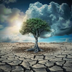 Global warming climate change environmental impact on nature 