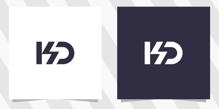 letter kd dk logo design