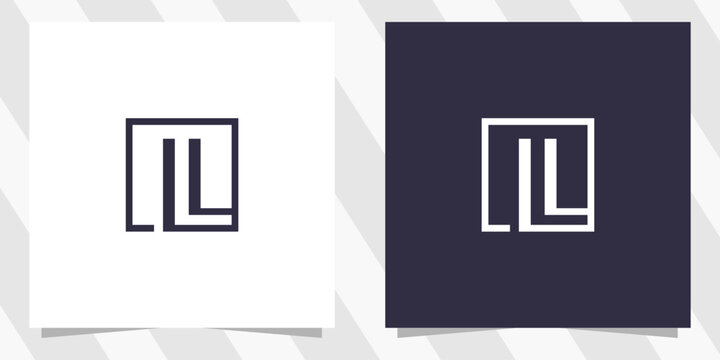 letter ll logo design vector