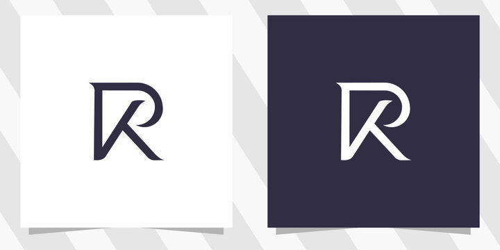 letter rk kr logo design