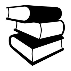 Stack of thick final thesis text assignment vector icon