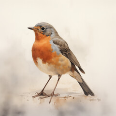 Obraz premium robin in the snow