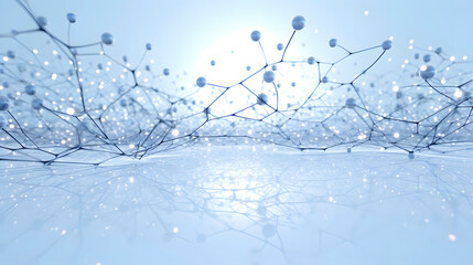 Digital technology white silver dotted line navigating future trajectories in the AI-landscape PPT background