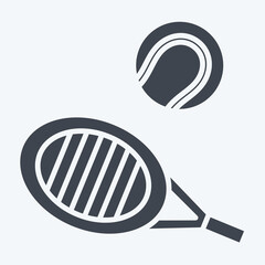 Icon Tennis. related to Tennis Sports symbol. glyph style. simple design illustration