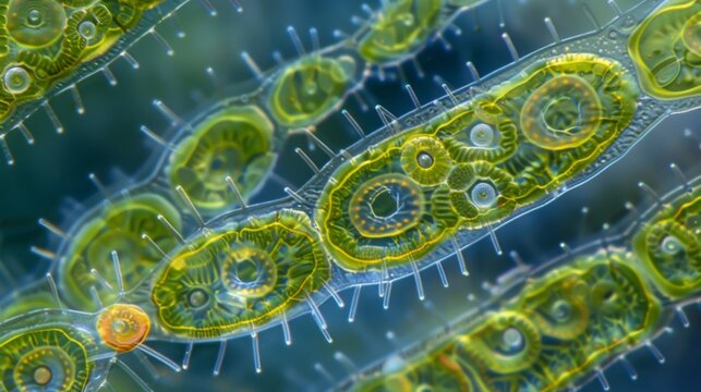 A fascinating view of ciliate organelles such as the contractile vacuole and cilia rows responsible for vital functions like osmoregulation