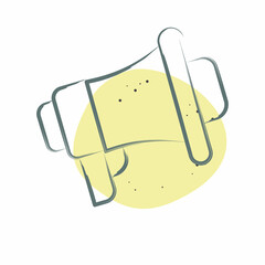 Icon Megaphone. related to Tennis Sports symbol. Color Spot Style. simple design illustration