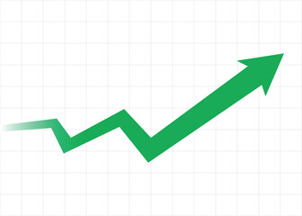 green business arrow graph going fast forward rising up make progress business profit financial grow faster