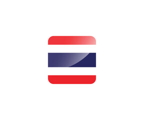 Thailand flag square 3D style. Vector illustration.
