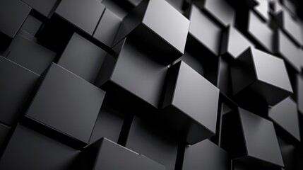 Black Cube Abstract Background