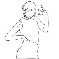 Illustration vector of Kpop fashion stage. idols of Koreans performing. K-pop female fashion idol. female singer who is singing wearing beautiful clothes